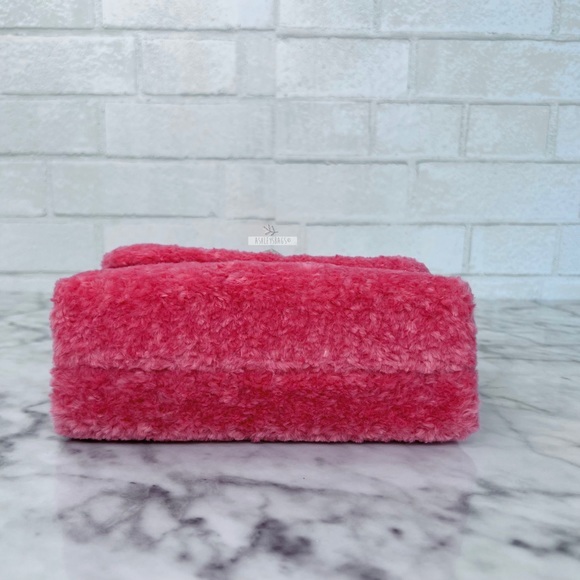 Kate Spade Natalia Pink Faux Fur Small Flap Shoulder Bag Crossbody - Picture 7 of 11